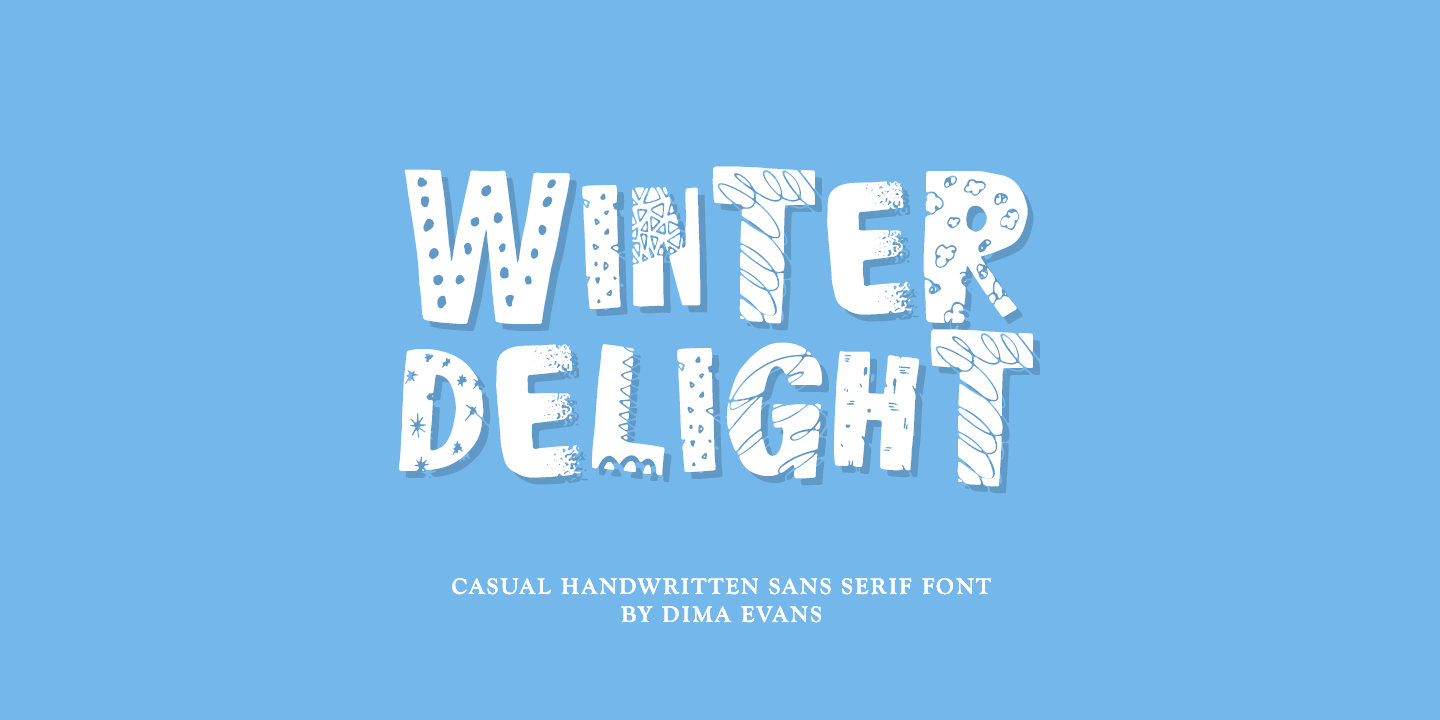 Пример шрифта Winter Delight #1